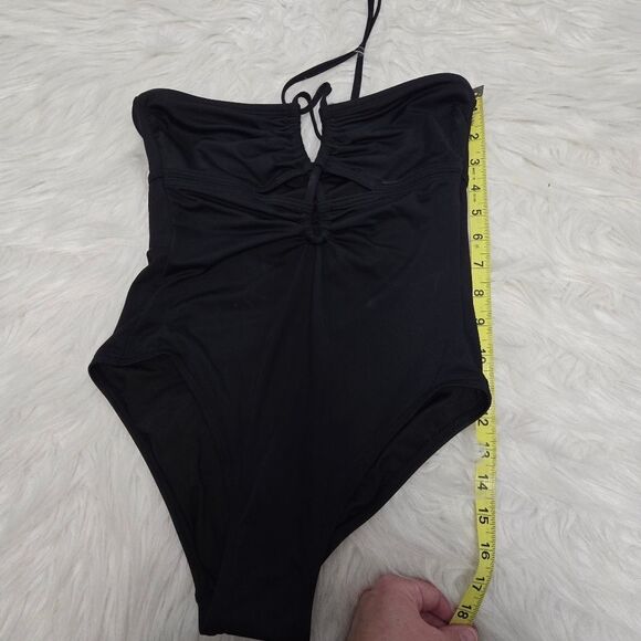 BANANA REPUBLIC Black Double Keyhole One Piece Swimsuit, XXS NWT - Picture 11 of 13